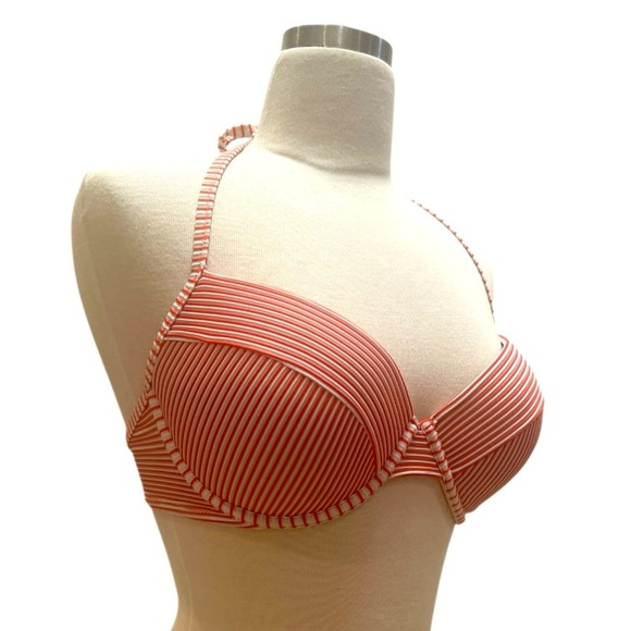 SHADE- Striped Red Bikini Top - Picture 1 of 5